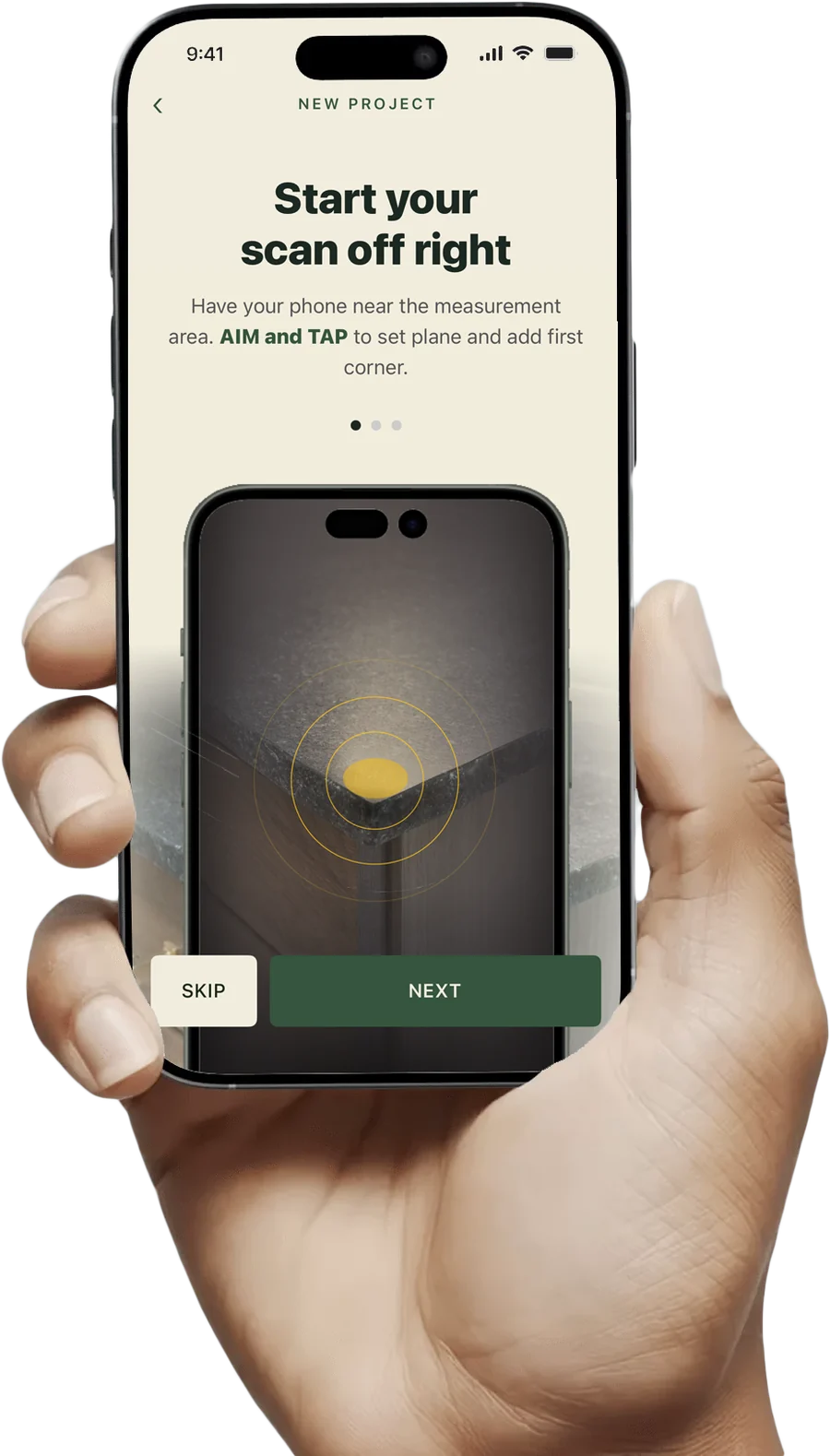 Setting the measurement plane in the Novaclad app